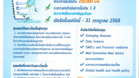 ทุน Sci-Pharm-Med Clustering Program